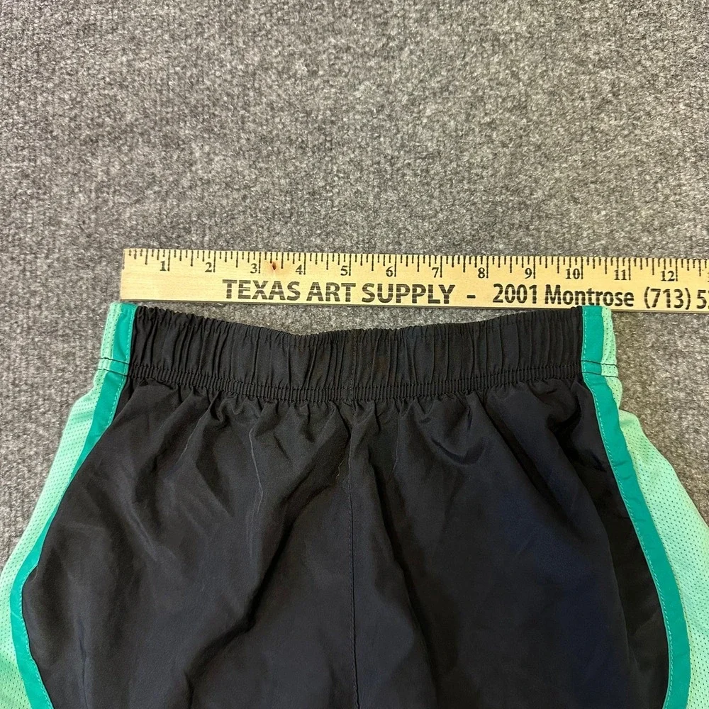 Nike Shorts Womens Size XS Black Teal Dri-Fit Running Athletic Mesh Breathable